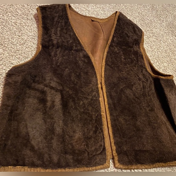 Ralph Lauren brown leather-lined vest. Size large. Made in Italy - Picture 12 of 16
